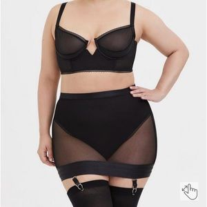 COPY - Torrid Black Mesh Skirt Garter and Straps